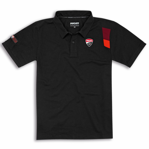 Ducati Short Sleeved Polo Shirt DC Sport - Black