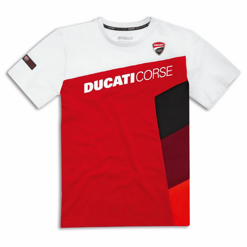 Ducati Corse Sport T-Shirt - White/Red