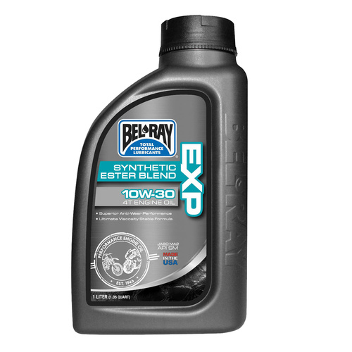 #BELRAY EXP SYNTHETIC BLEND 4T ENG OIL 10W-30 1 LITRE (12 TO A BOX - 300894150160)