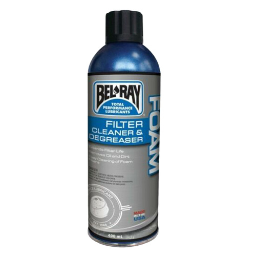 BELRAY FOAM FILTER CLEANER & DEGREASER 400ML (12 TO A BOX - 301404150285)