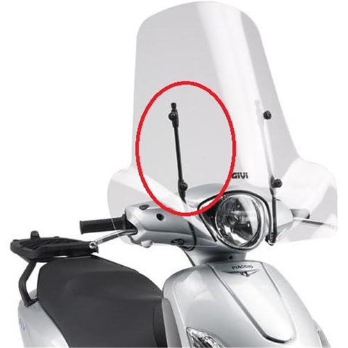GIVI SPECIFIC WINDSCREEN FITTING KIT - PIAGGIO FLY 50-100-125-150 14-17 (NEEDS SCREEN 107A) [ONC01] #