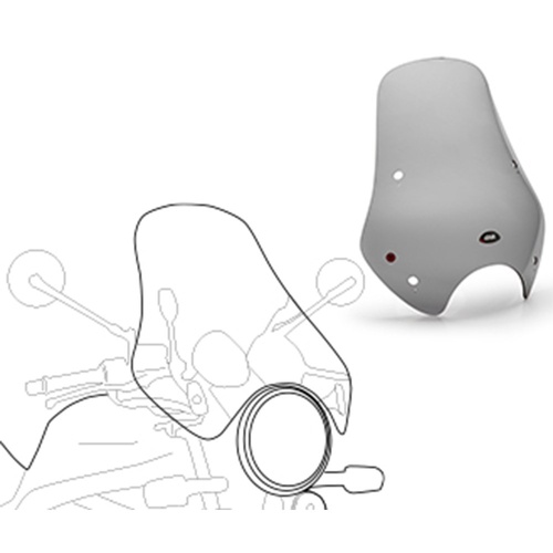GIVI WINDSCREEN ONLY SMOKED - UNIVERSAL (NEEDS FITTING KIT D45)