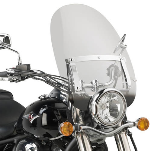 GIVI WINDSCREEN ONLY TRANSPARENT - KAWASAKI VN800 CLASSIC 96-02 / 900 CLASSIC 06-17 / 900 CUSTOM 06-17 (NEEDS FITTING KIT AS126A2) [ONC01] #