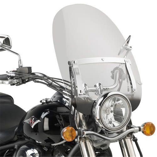 GIVI WINDSCREEN ONLY TRANSPARENT SHADED - KAWASAKI VN800 CLASSIC 96-02 / 900 CLASSIC 06-17 / 900 CUSTOM 06-17 (NEEDS FITTING KIT AS126A2) [ONC01] #