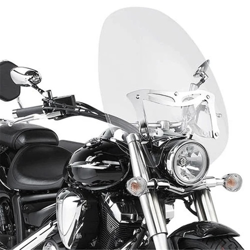 GIVI WINDSCREEN ONLY TRANSPARENT - YAMAHA XVS1300 07-16 / XVS950 09-15 (NEEDS FITTING KIT AS103A2) [ONC01] #