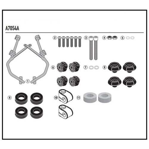 GIVI SPECIFIC WINDSCREEN FITTING KIT - SYM SYMPHONY ST 50-125-200 15-20 (NEEDS SCREEN 7054A)