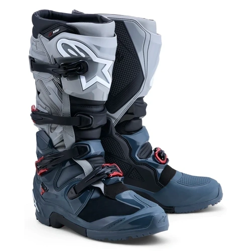 Alpinestars 2027 Tech 7 Drystar Enduro MY26 Boot - Dark Grey Mid Grey Bright Red