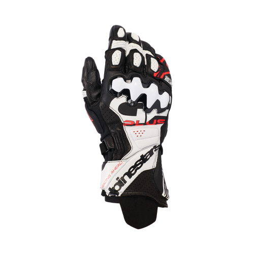 Alpinestars GP Plus R V3 Leather Gloves - Black/White/Fluro Red