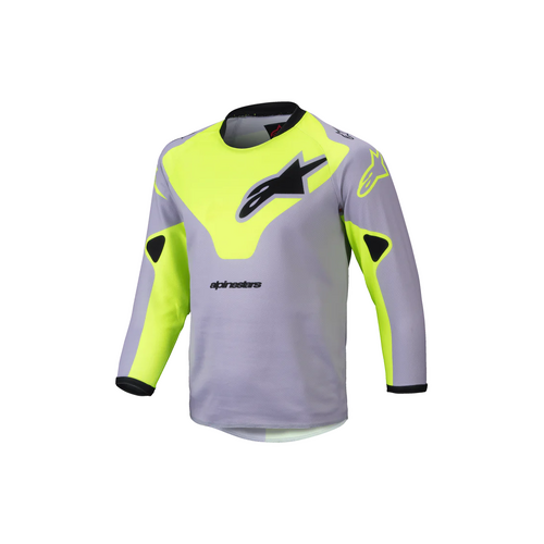 Alpinestars 2025 Kids Racer Veil Jersey - Grey/Fluro Yellow