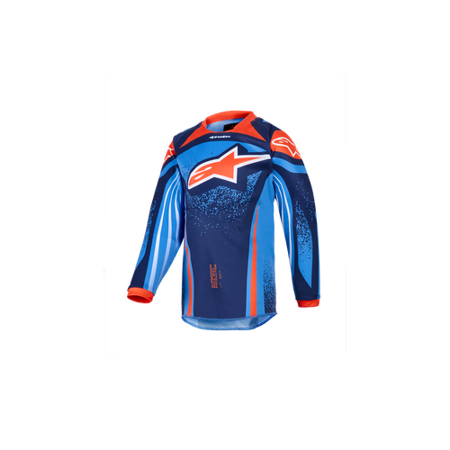Alpinestars 2026 Kids Racer Nomur Jersey - Dark Navy/Orange/UCLA Blue