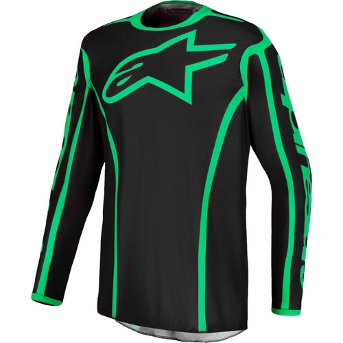 Alpinestars 2027 Fluid Apex V2 Black / Flo Green Jersey