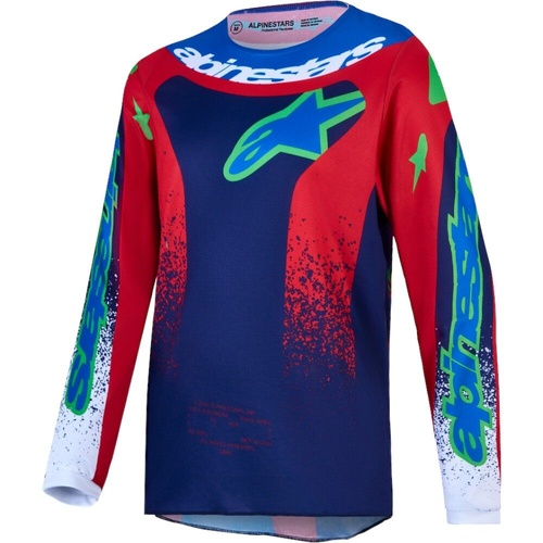Alpinestars 2027 Fluid Drag Blue / Navy / Fire Red / White Kids Jersey