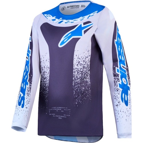 Alpinestars 2027 Fluid Drag Greystone / Lilac / UCLA Blue Kids Jersey