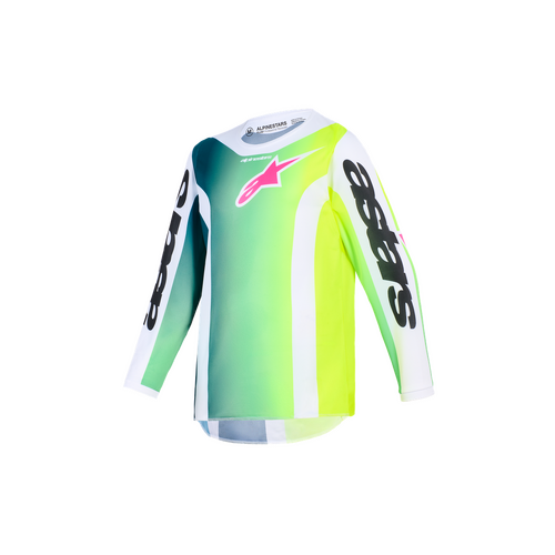 Alpinestars 2026 Youth Fluid Portl Jersey - Green/White/Black