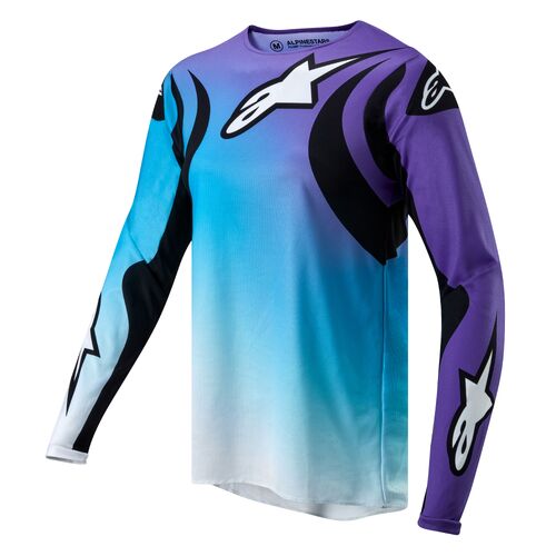 Alpinestars 2024 Womans Stella Fluid Jersey - White/Turquoise