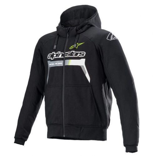 Alpinestars Chrome Ignition Road Hoodie - Black/Fluro Yellow