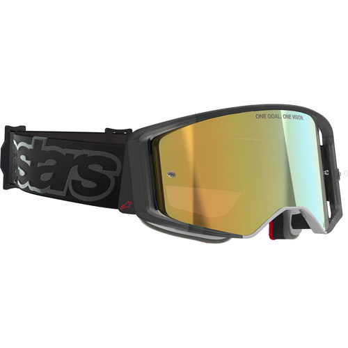 Alpinestars Supertech Goggles Vista Black Gold Mirror 