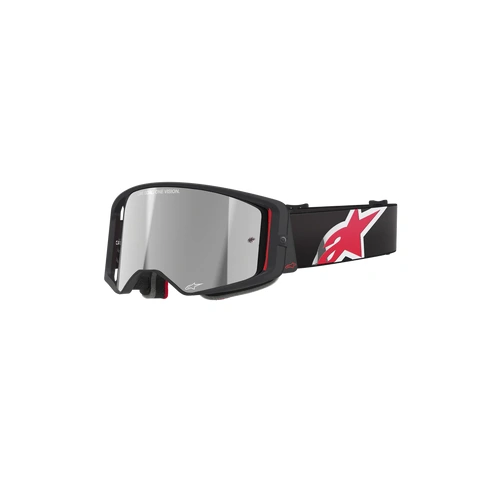 Alpinestars Supertech Corp Goggles Black/Red - Mirror Silver Lens 