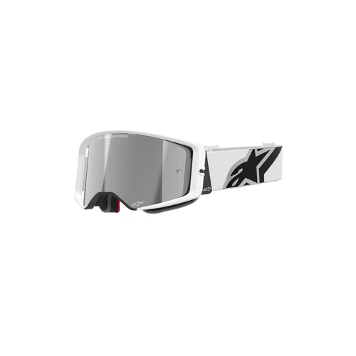 Alpinestars Supertech Corp Goggles White - Mirror Silver Lens 