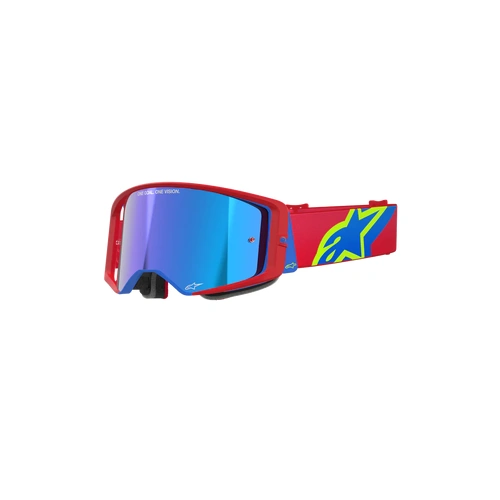 Alpinestars Supertech Corp Goggles Red/Blue - Mirror Blue Lens 