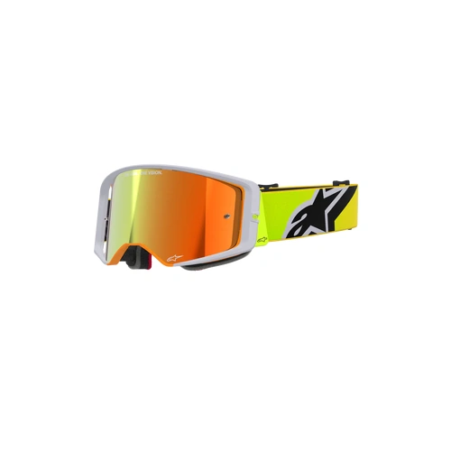 Alpinestars Supertech Corp Goggles Yellow/Grey - Mirror Red Lens 