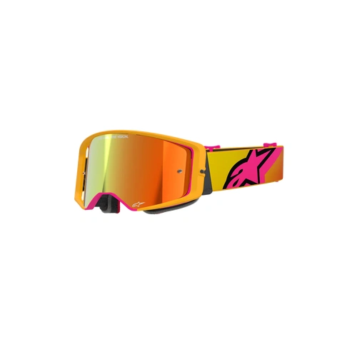 Alpinestars Supertech Corp Goggles Yellow/Pink - Mirror Red Lens 