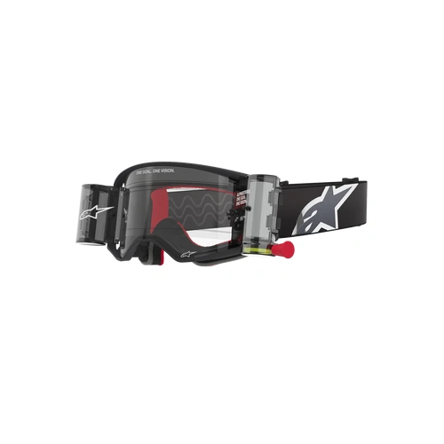 Alpinestars Supertech Corp Goggles Black/Grey - Roll Offs w/Clear Lens