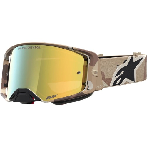 Alpinestars Supertech Lone Camo Desert Gold Mirror Goggles