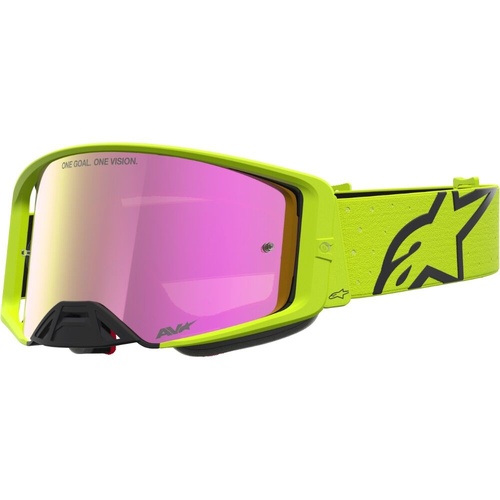 Alpinestars Supertech Vesta Fluro Yellow / Black Red Mirror Goggles