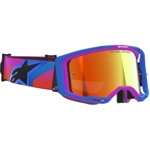 Alpinestars Vision 8 Goggles - Corp Black / Purple / Orange Red Mirror 