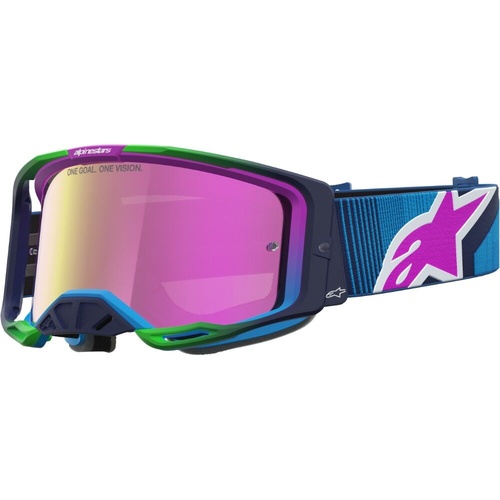 Alpinestars Vision 8 Maven Blithe Blue / Purple Pink Mirror Goggles