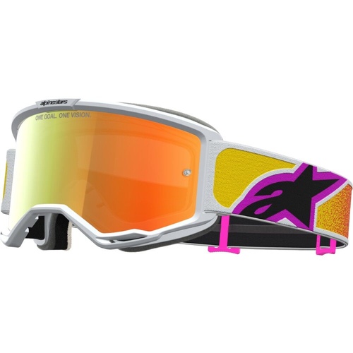 Alpinestars Vision 5 Drag Orange / Red Red Mirror Goggles