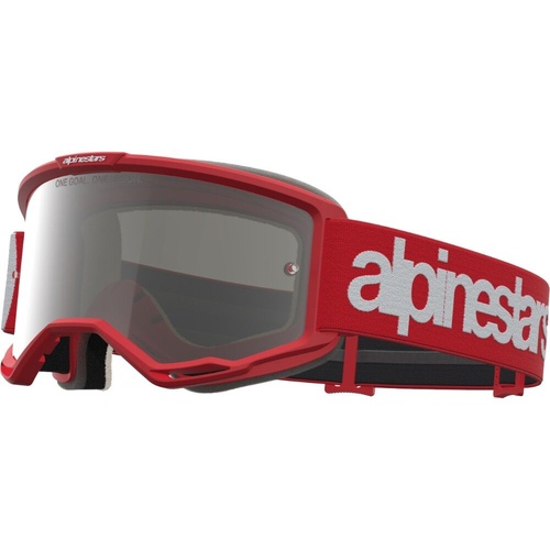 Alpinestars Vision 5 Hone Red / White Silver Mirror Goggles
