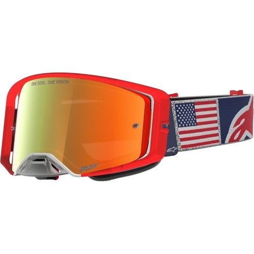 Alpinestars Supertech Goggles Fiftyfold Blue / Red / White Red Mirror 