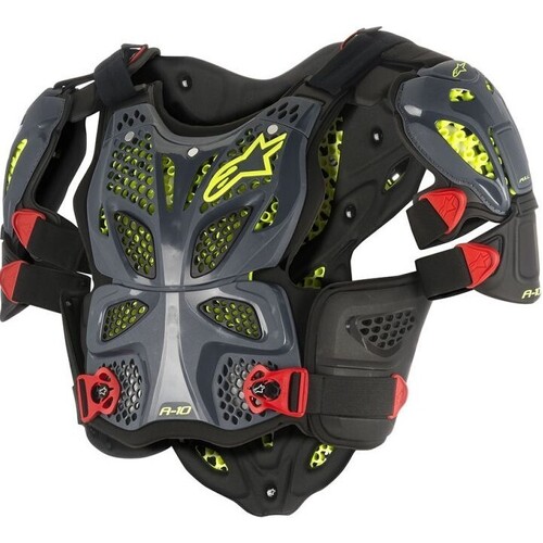 Alpinestars A-10 Chest Protector - Black/Red/Yellow
