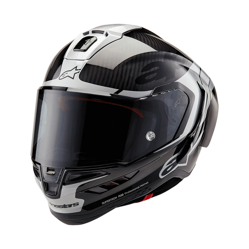 Alpinestars Supertech SR10 Element Helmet - Black/Carbon Silver/Black Gloss