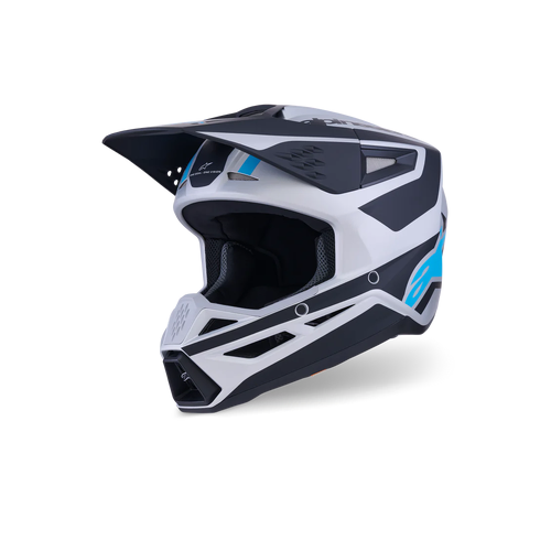 Alpinestars SM3 Heat Helmet - Silver/Blue/Matte Black