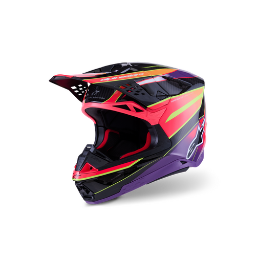 Alpinestars 2026 SM10 Era Helmet - Pink/Violet/Fluro Yellow Gloss