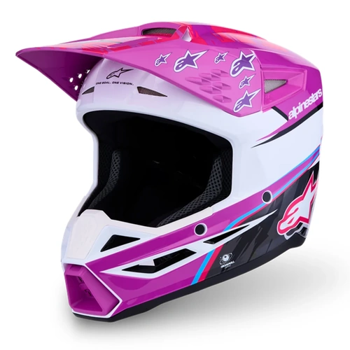 Alpinestars Youth SM3 Falcon Purple/White/Black/Pink Helmet