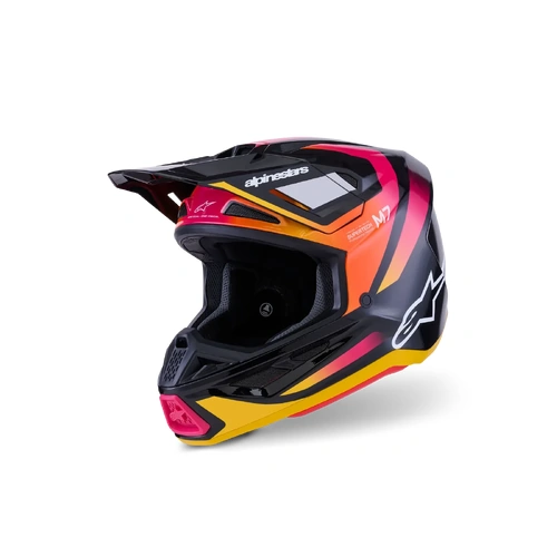 Alpinestars 2026 SM-7 Rise MX Helmet - Black/Yellow/Pink/Glossy
