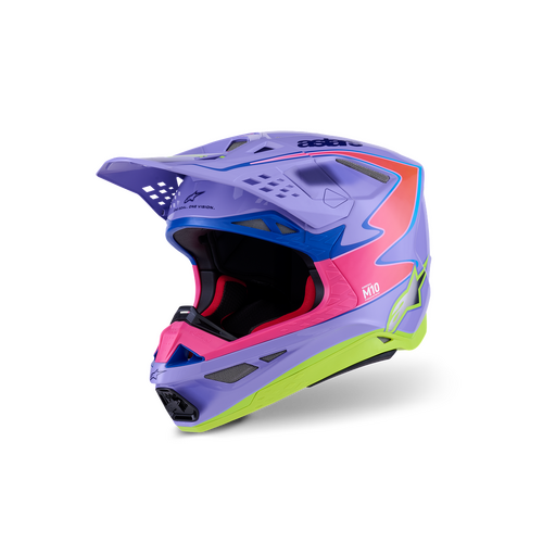 Alpinestars 2026 SM10 Jett Lawrence Helmet - Purple/Pink/Flu Yellow Gloss