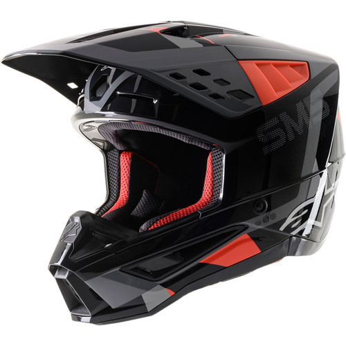 Alpinestars 2022 S-M5 Rover Helmet - Anthracite/Fluro Red