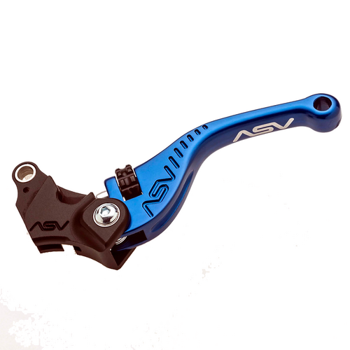 ASV F3 Series Sport Short Clutch Lever #CRF340 - Blue - Yamaha MT-07 18-23