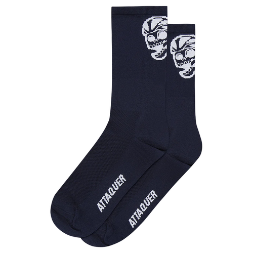 Attaquer Skull Logo Socks - Navy