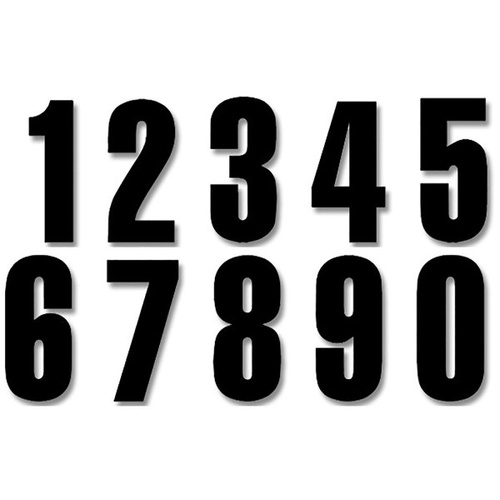 Blackbird Numbers Four Series 3pk 8 x 5cm - Assorted Numbers - Black