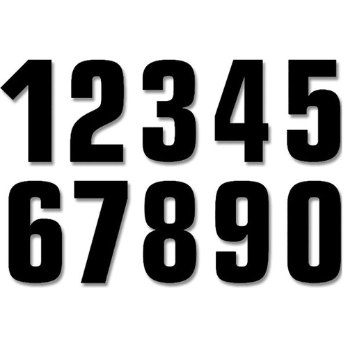Blackbird Number Two Series 3pk 16 x 7.5cm - Assorted Numbers - Black