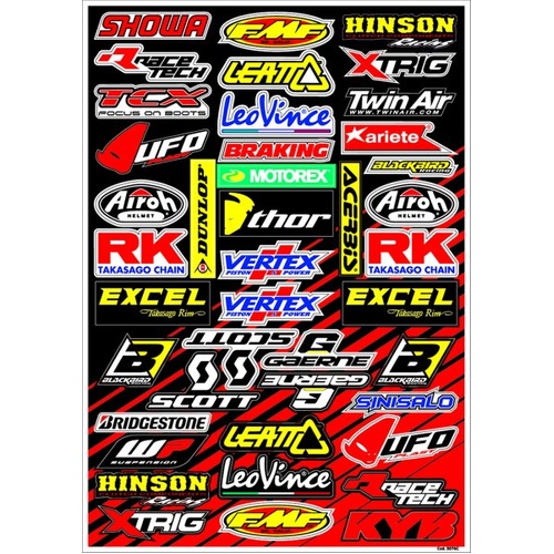 Blackbird Decal Universal Sponsor Logo Sticker Sheet