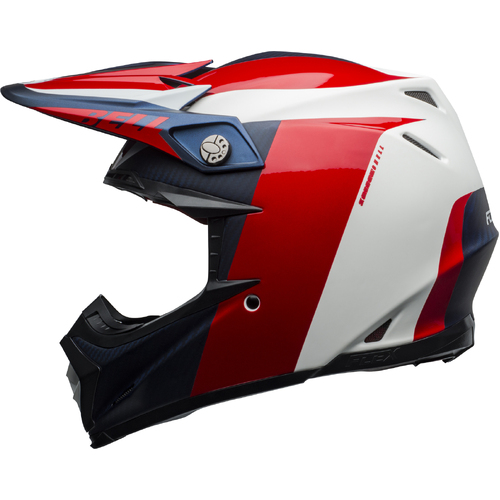 Bell Moto-9 Flex Division Helmet - White/Blue/Red
