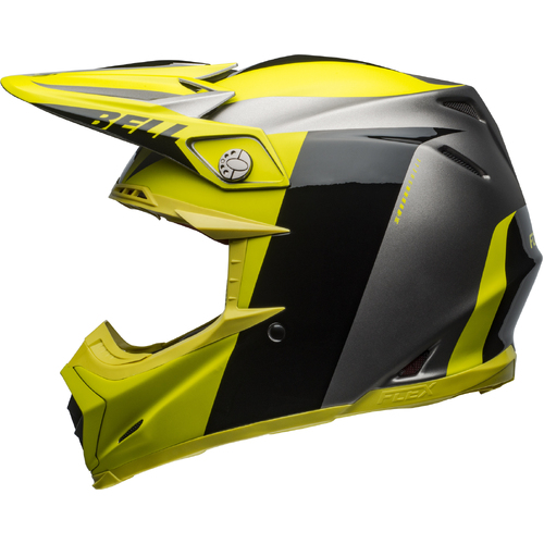 Bell Moto-9 Flex Division Helmet - Black/Yellow/Grey