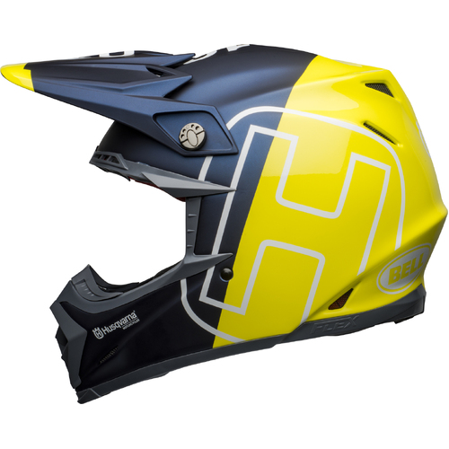 Bell Moto-9 Flex Husky Gotland Helmet - Matte/Gloss/Blue/Hi-Viz